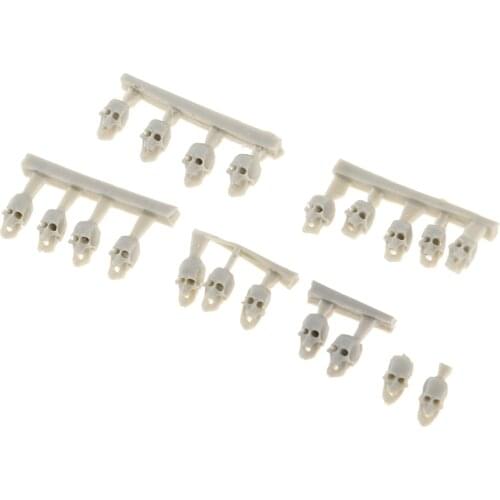 3mm Resin Miniature Skeleton Resin Skull Model Soldier Scenario Accessories Resin Head Bone Model Pack of 20