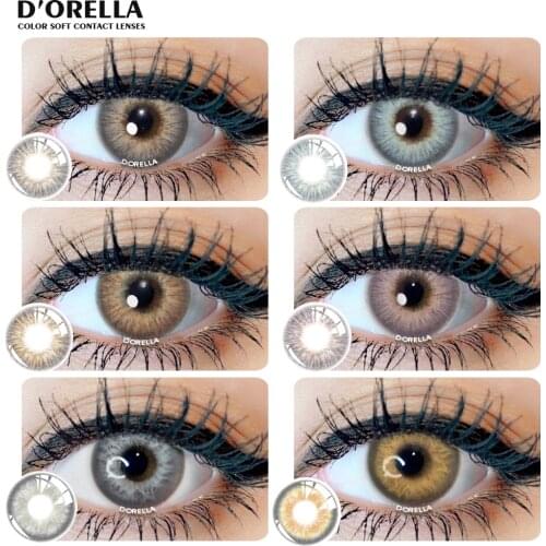 D'ORELLA 1 Pair(2pcs) 2021 New Arrival BARBIE series Color Soft Contact Lenses for Eyes Cosmetic Lenses Eye Color Beauty Pupil
