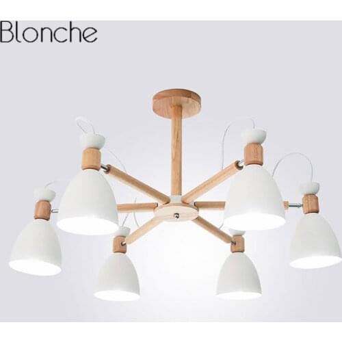Nordic Led Pendant Lights Modern Wood Hanging Lamp for Living Dining Room Bedroom Luminaire Indoor Home Decor Lighting Fixtures
