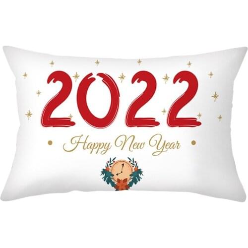 30X50CM 2022 NEW Merry Christmas Decorative Cushion Cover Christmas Pillowcase Santa Claus Elk Pillowcase Polyester Ussenbucle