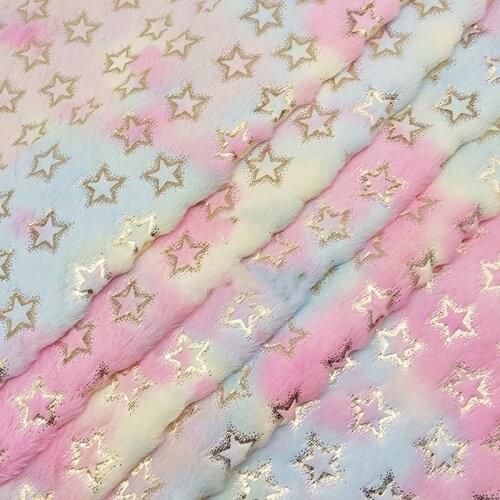 Rainbow Color Kawaii Plush Fabric Great For Diy Handmade Doll Accessories And Materials For Making Children Comfort Dolls KA83