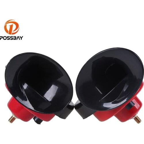 POSSBAY Snail Style Motorcycle Horn Boat Car-Styling Motor Van Truck Trumpet Motorbike Accessories for Car Van Truck SUV