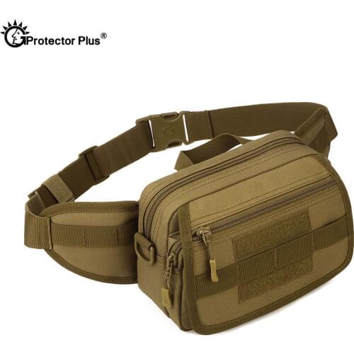 PROTECTOR PLUS Military Tactical Molle Waist Bags Multifunction Camo 6 inches phone Messenger Shoulder Outdoor Sports Crossbody