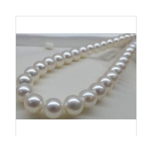 Selling jewerly >11-12MM 18" CHARMING AAA+ PERFECT ROUND SOUTH SEA WHITE PEARL NECKLACE>free shipping