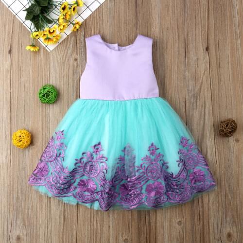 Pudcoco Toddler Baby Girl Clothes Bowknot Backless Lace Flower Tulle Dresss Princess Party Pageant Wedding Dress