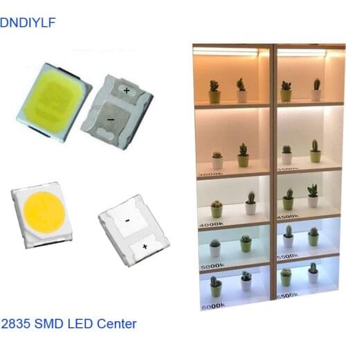 100PCS 2800K 3000K 4000K 5000K 6000K 7000K 11000K 9V 100ma 2835 SMD LEDS 1W 110-120lm For LED Lighting