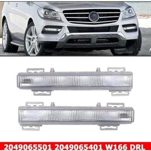 LED Daytime Running Light DRL Fog Driving Lamps For Mercedes Benz W166 ML350 ML400 X204 GLK350 2012-2015 2049065501 2049065401