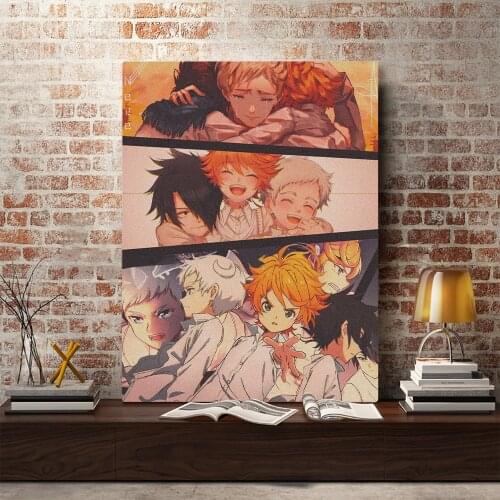 Anime the Promised Neverland Manga Decoration Prints Canvas Anime Home Decor Dorm Living Room Bedroom Poster Painting Wall Art