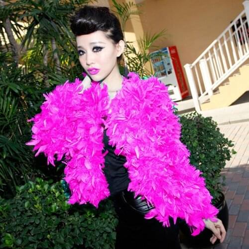 New Autumn and Winter Faux Fur Big Feather Personality Jacket Dance Costume Performance Costume Rave Outfit Singer Costume 2020