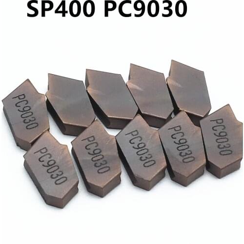 20PCS turning tool SP400 PC9030 4mm high quality carbide blade metal turning tool SP400 lathe tool CNC parts and grooving tools