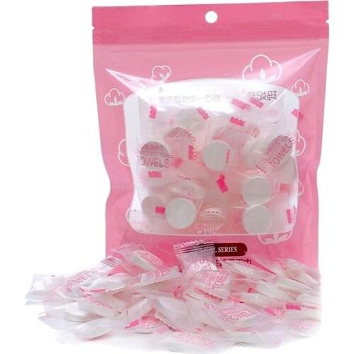 50Pcs Portable Non-woven Compression Towel Home Textile Towel Tablet Disposable Wash Towels Capsules Outdoor Travel Accessories