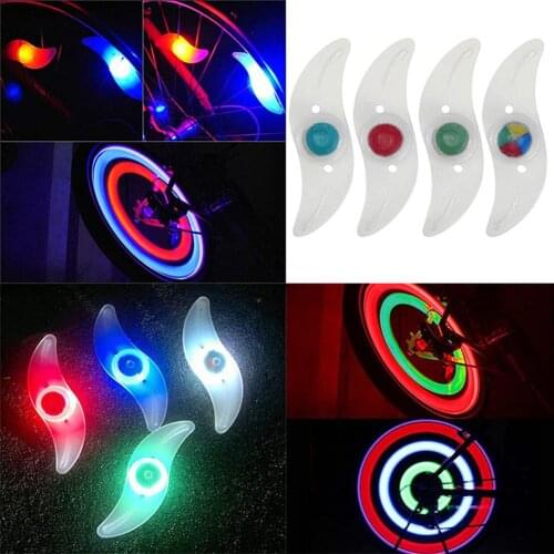 4PCS Bike Spoke Light Bicycle Wheel Light Waterproof Willow Shape Wheel Spokes Light LED Warning Tire Lamp For Bike Accessories