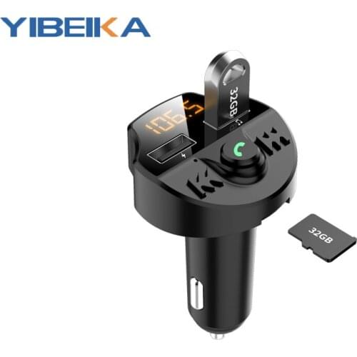 Car Kit YIBEIKA3.1A USB No Noise Music Radio Bluetooth Receiver FM Transmitter Handsfree Modulator Car Phone Charger