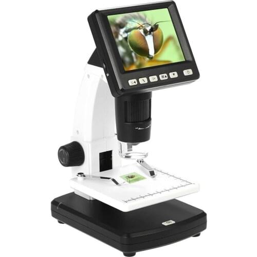 UM038A High Precision Desktop 3.5" LCD Digital Microscope UM038A 10-300X up to 1200x Magnification 5M Resolution Meter