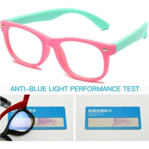 Anti blue Light Kids Glasses Children Square Optical Frame Eyeware Boy Girls Square Computer Transparent Eyeglasses UV400