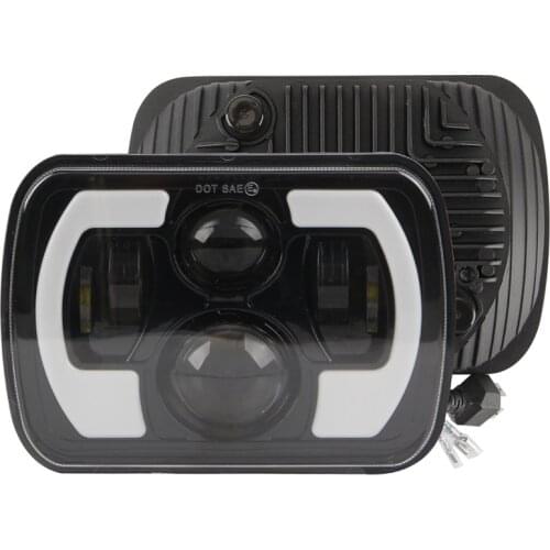 200W 7X6Inch 5X7Inch C-Shape LED Headlight Car Light for Chevrolet Jeep Wrangler YJ Cherokee XJ Car Accessories