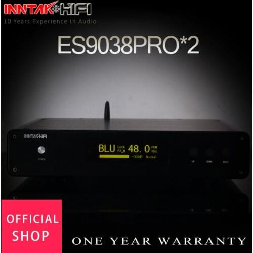 HIFI Dual ES9038PRO DAC W/ Amanero USB DSD DOP / 32bit 384K , Support Bluetooth 5.0 (BLACK CASE)