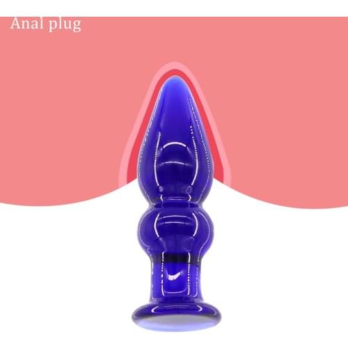 EXVOID Crystal Dildo Anal Beads Butt Plug Backyard Adult Products Glass Anal Plug G-spot Massager Sex Toys for Women Men