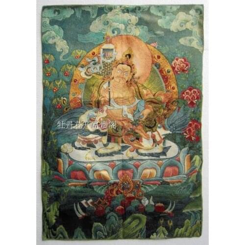 Chinese collection the Thangka embroidery The King of Wealth diagram