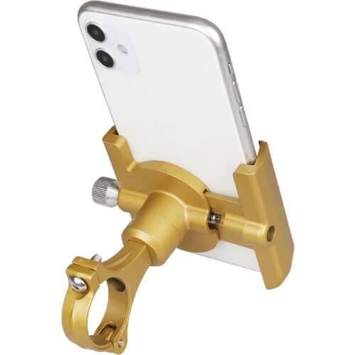 Motorcycle & Bicycle Phone Mount, Aluminum Alloy Bike Phone Holder With 360° Rotation Adjustable For IPhone