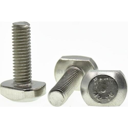M5 M6 M8 M10 stainless steel T Shape Punch Milling Machine Screw Threaded Rod Clamping Cap Bolt for T-Slot T-head bolts
