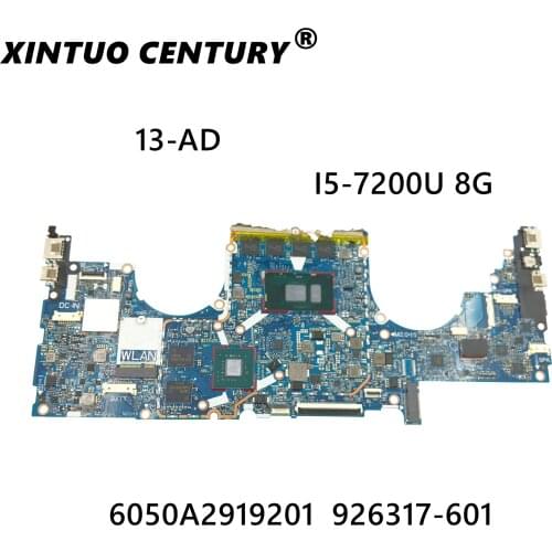 FOR HP ENVY 13-AD Laptop Motherboard 6050A2919201 926317-601 926317-501 926317-001 I5-7200U 8G RAM MX150 GPU Test work