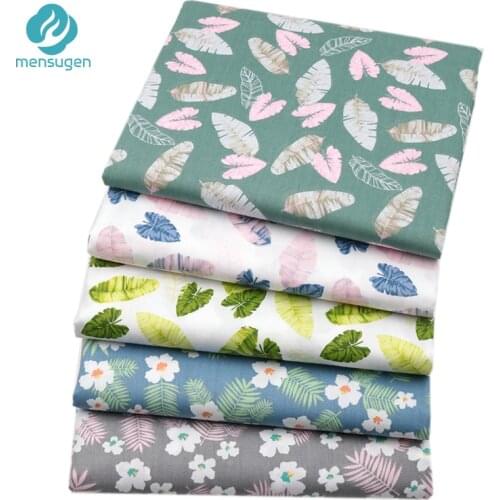 Newest Palm Leaves Flowers 100% Cotton fabric Meters for Dress Skirt Sewing Cushions Blanket DIY Cloth Patchwork Telas