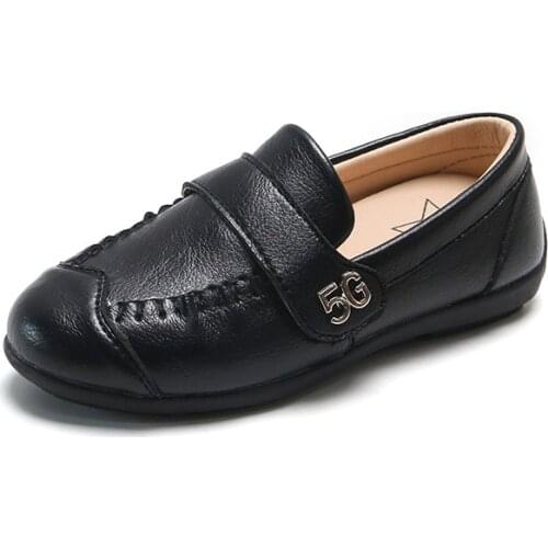 2021 Spring and Summer New Peas Shoes Casual Boys and Girls Small Leather Shoes Childrens Soft Soles Flat Shoes Boys Shoes