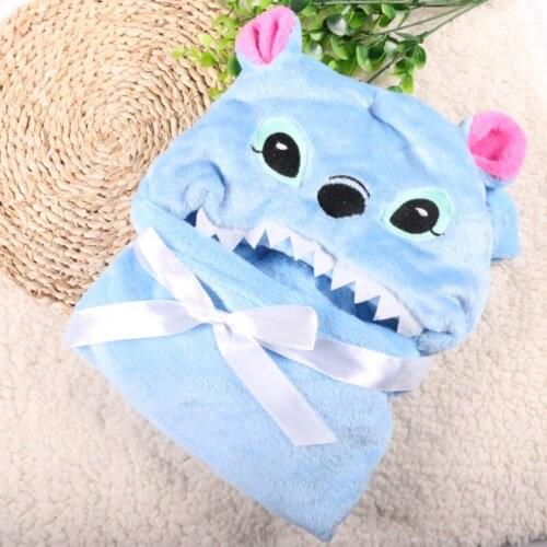 Newborn Swaddle Super Soft Comfortable Kid Toddler Hooded Cloak Quilt Fleece Wrap TRQ0005