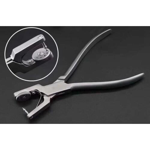 Nasal prosthesis punch, nose shaping, rhinoplasty, five-hole adjustable punching pliers