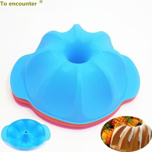 31.5*24.8*9.5CM 208G Pumpkin Flower Shape Silicone Baking Cake Mold Pastry Bakeware Maker Mold Tray Baking Cake Pans Baking Dish
