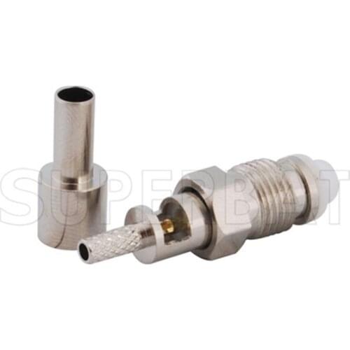 Superbat 10pcs FME Connector Crimp Jack Female for Cable RG174 RG178 RG316 LMR100
