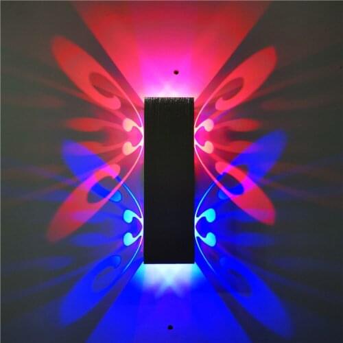LED double head butterfly wall lamp rectangular indoor background wall decoration lamp corridor lamp aisle lighting effect lamp