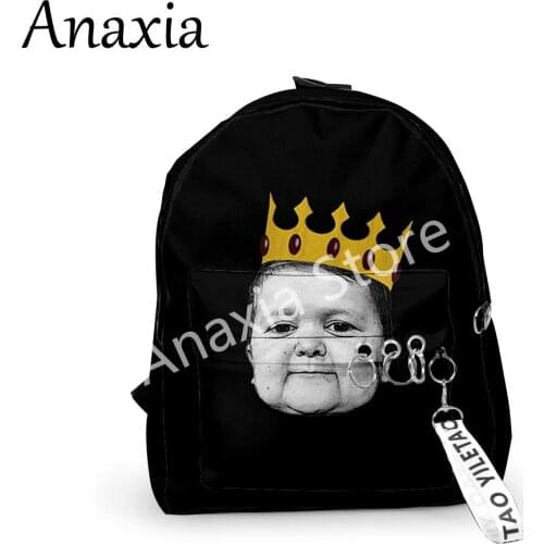 Team hasbulla Merch Fabric One Shoulder Keychain Backpack Printed Casual Student School Bag mini bags for girl and boy children