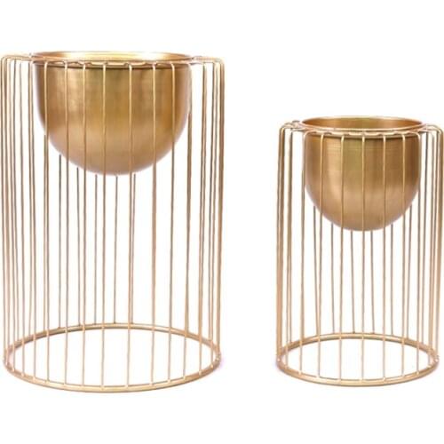 TTNordic Simple Iron Floor-Standing Living Room Flower Pot Plant Rack Scindapsus Shelf Creative Balcony Decorative GreeneryShelf