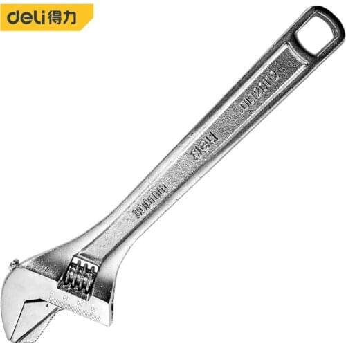 Deli Universal Open End Wrench Carbon Steel Anti-Rust Adjustable Spanner Multi-Functional Car Repair Hand Tool Household