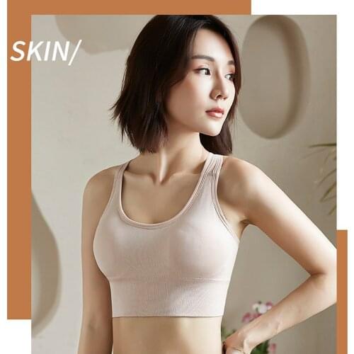 Women Sports Bra Zipper Wireless Womens Tube Top Yoga Crop Top Vest Girls Running Underwear Breathable Seamless Bra Sportswear