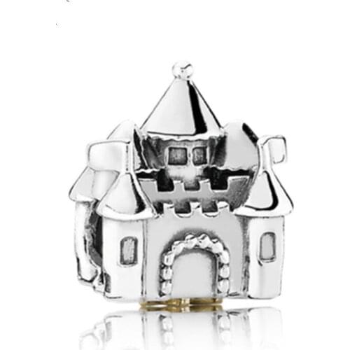 10PCS Exquisite DIY European Bead Cartoon Fairy Tale Story Castle Bead Charm Fit Snake Bracelet Big Hole Bead Wholesale Price