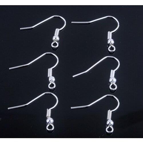 500 Pcs/lot 18x19mm Silver Plated Ear Wire Hooks Lead & Nickel free for diy Dangling Earring
