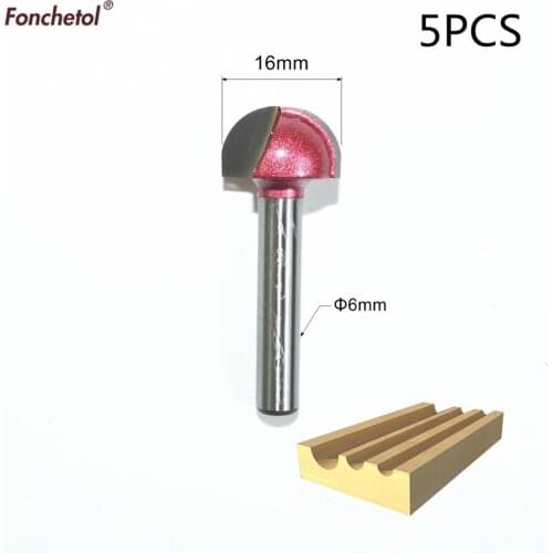 6mm*16mm-5pcs,Freeshipping,CNC Tungsten steel round bottom bit,machine tool,solid Carbide end mill,woodworking insert router bit