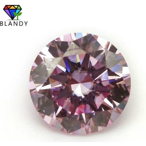 Free shipping high quality 5.0mm 6.5mm 8.0mm 9.0mm round brilliant cut Pink color moissanites stone for jewelry