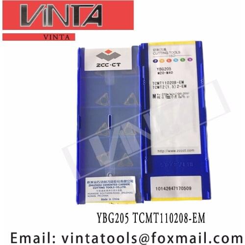 Free shipping high quality 10pcs/lots YBG205 YBG202 TCMT110208-EM cnc carbide turning inserts