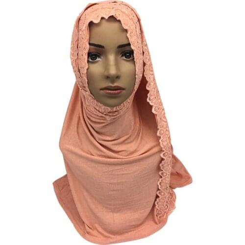 New Muslim Women Large Scarf Hijab Rhinestones Prayer Head Wrap Islamic Turban Arab Headscarf Modal Cotton Shawl Stole 170*75cm