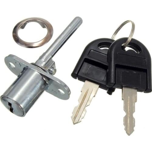 Zinc Alloy Computer Desk Cabinet Mailbox Drawer Cupboard Locker Cam Lock with Keys, Silver