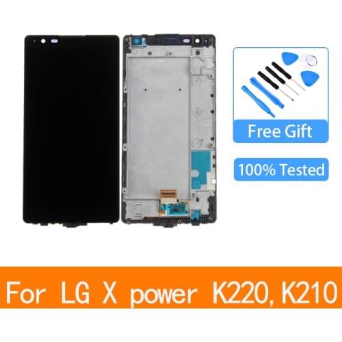 For LG X Power K220DS K220 LCD Display with Touch Screen Digitizer Assembly With Frame