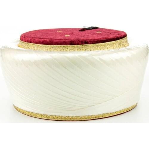 Imam Turban Cap Plain Pecinya Imam Turban Sarik Satin Cross Mosque Hodja material Imamah Ramadan gift Fez Burgundy Religious Sa