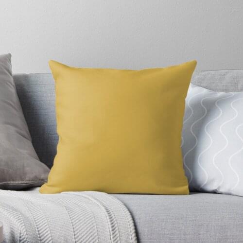 Mustard Yellow Color Throw Pillow Cushion Cover Polyester throw pillows case on sofa home living room car seat decor 45x45cm