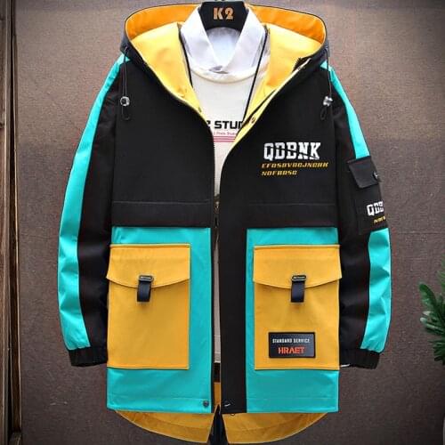 Men Hooded Jacket Spring Autumn Mens Casual Streetwear Slim Windbreaker High Quality Jacket Man Authentic Clothing 2021NEW