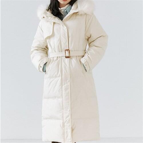 New Winter Cotton Clothes Womens Fashion Hooded Fur Collar Loose Straight Large Size Cotton Coat Bread Winter Jacket