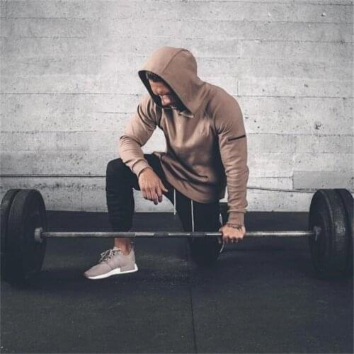 Men Bodybuilding Hoodies Gyms Brand Clothing Men Hoody Side Zipper Casual Sweatshirt Mens Fit Hooded Jackets